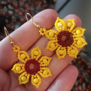 Sunflower earrings